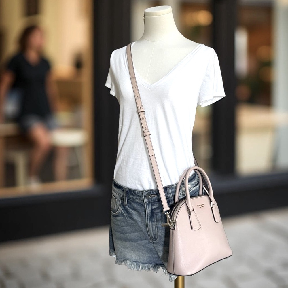 Authentic Kate Spade Soft Pink Leather Satchel Crossbody Handbag - Picture 16 of 16